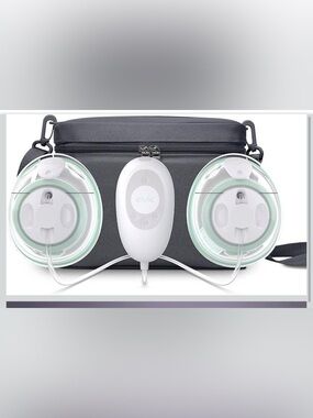 Elvi Wearable Double Electric Breast Pump in White/Green-Brand new, unopened
